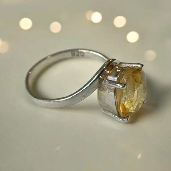 Citrine Sterling Silver Ring (7.75) - Picture 11 of 12